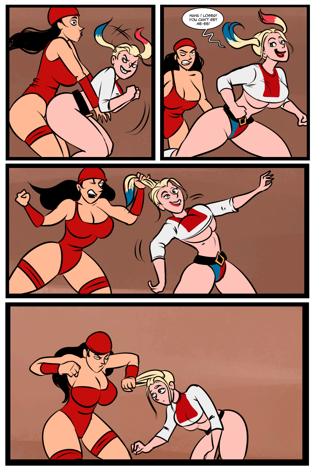 Battle Of Supes – Elektra vs Harley Quinn comic porn sex 9