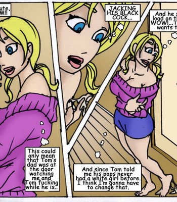 Gorgeous Blonde Interracial Cartoon - Son's Hot Litlle Blonde comic porn - HD Porn Comics