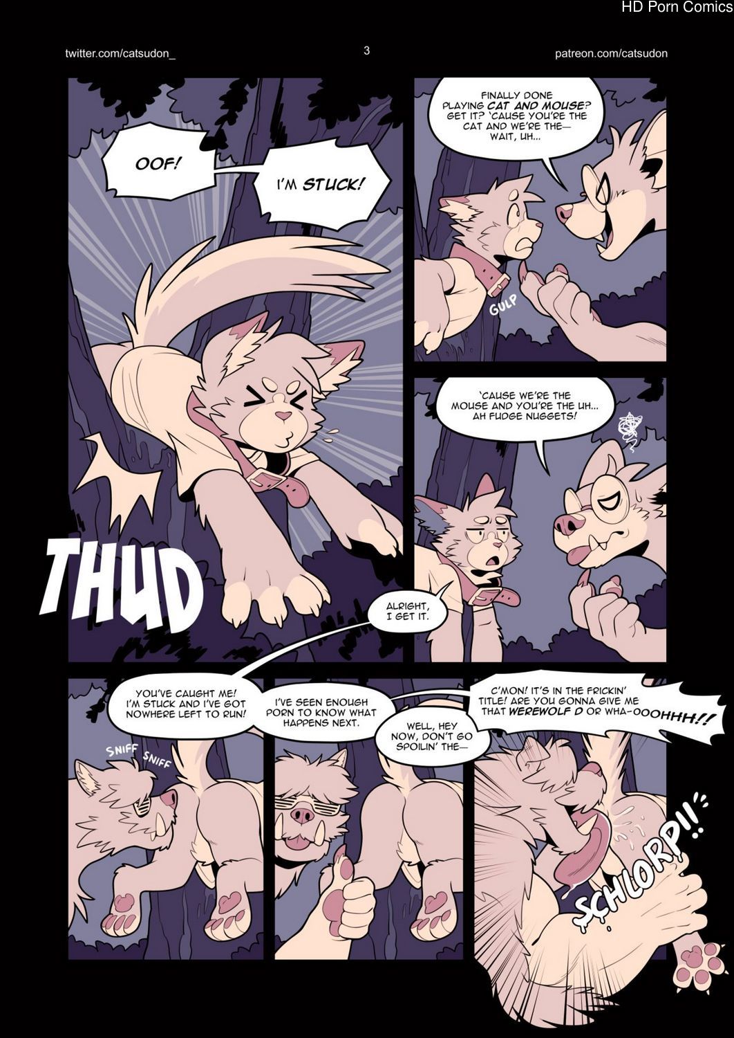 Furries Gangbang Porn - Catsudon Gets Gangbanged In The Woods By Werewolves Who Are Also A Bunch Of  Dorks comic porn - HD Porn Comics