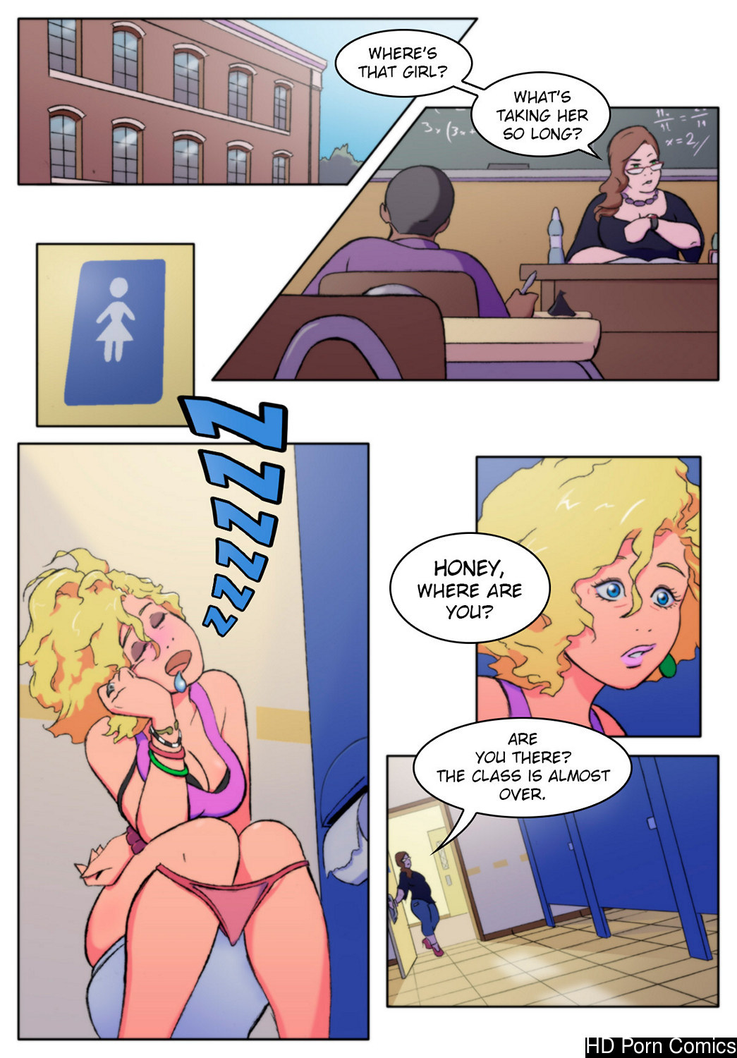 Bathroom Cartoon Sexy - Girls Bathroom comic porn | HD Porn Comics