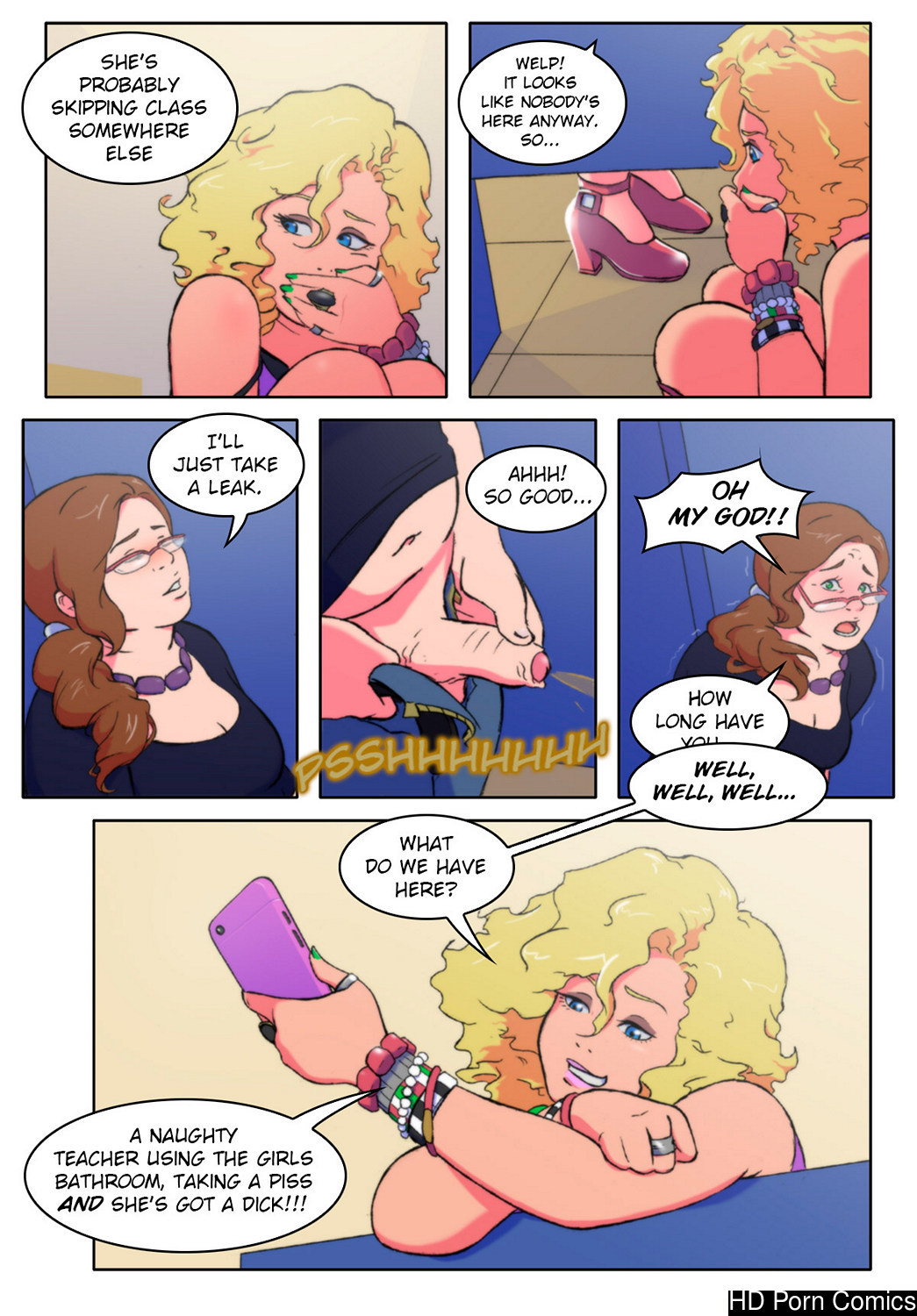 Girls Bathroom comic porn â€“ HD Porn Comics