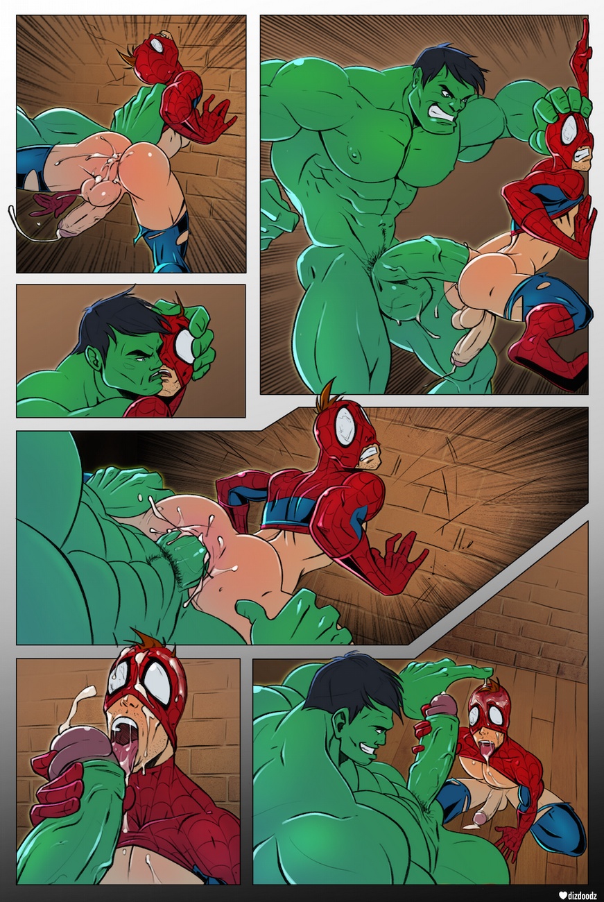 Spiderman and hulk gay porn comic