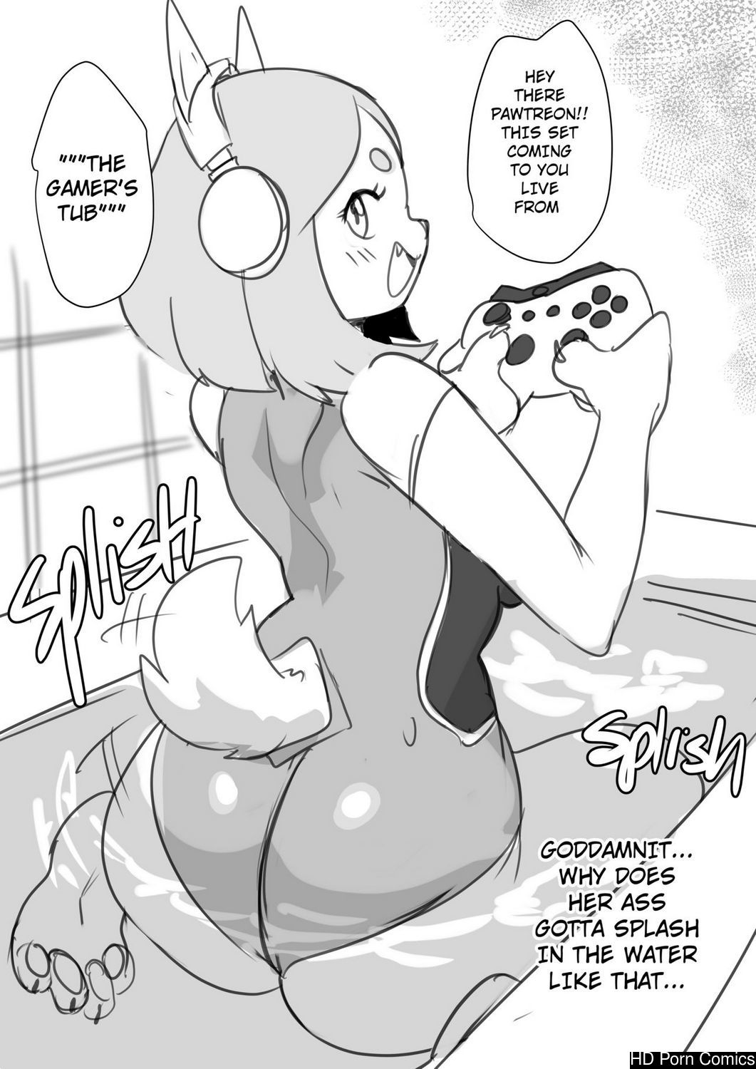 Furry gamer girl porn comic