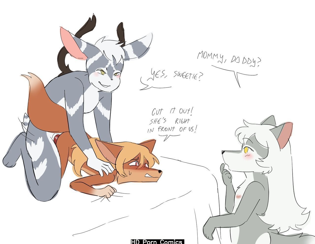 Furry Daughter Porn - Not In Front Of Her! comic porn - HD Porn Comics