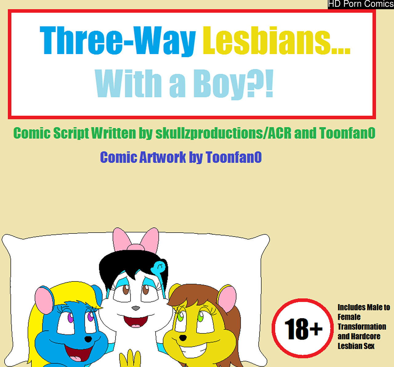 Cartoon Animal Lesbian Porn - Three-Way Lesbians With A Boy comic porn - HD Porn Comics