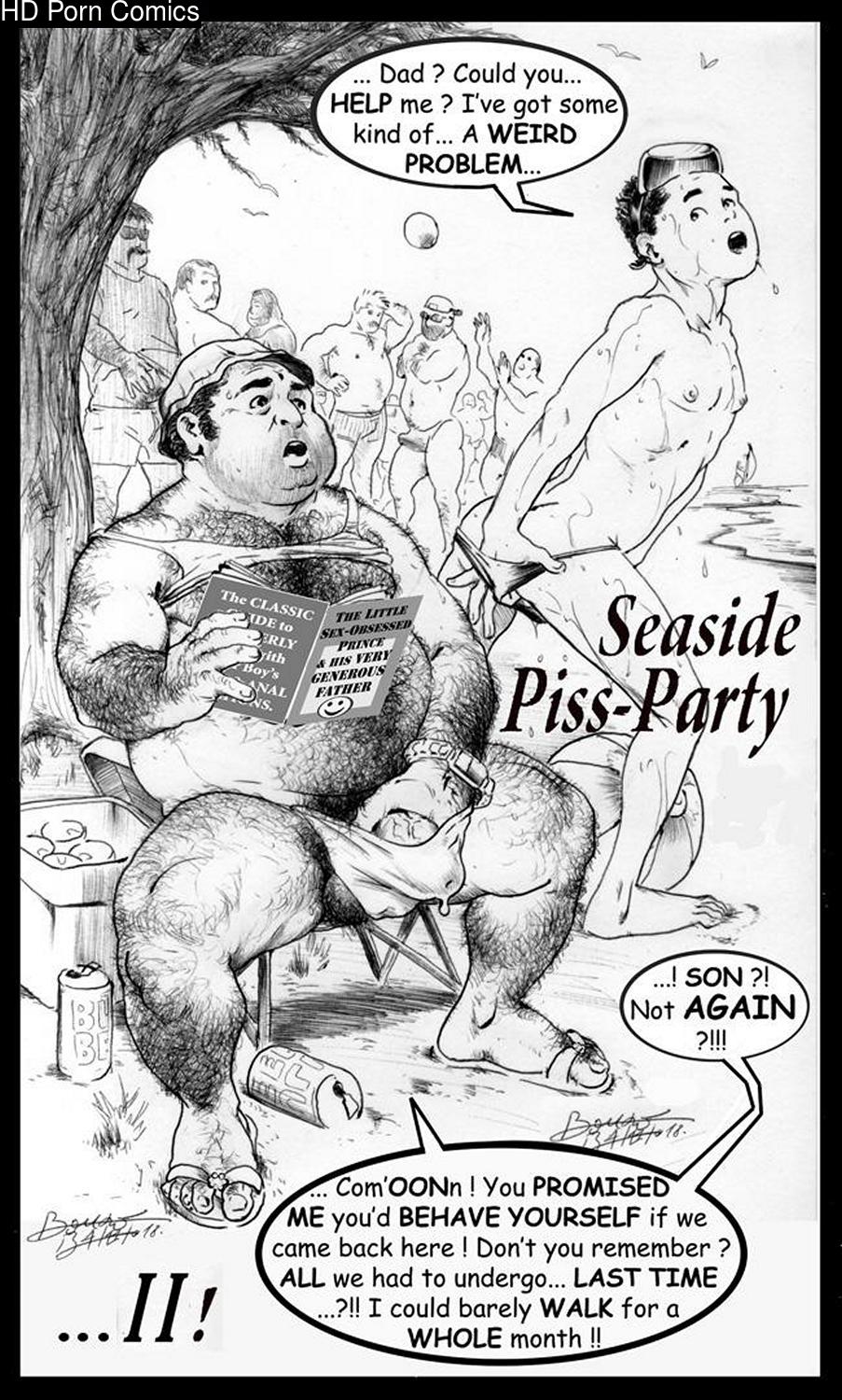 Cartoon Piss Porn - Seaside Piss-Party 2 comic porn â€“ HD Porn Comics