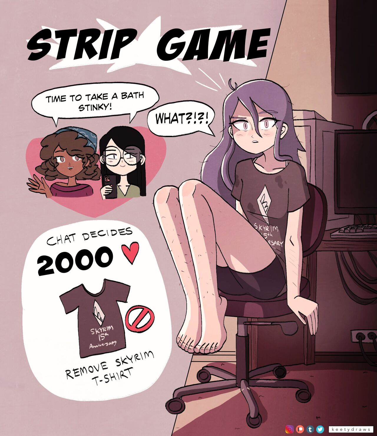 Strip game porn comic