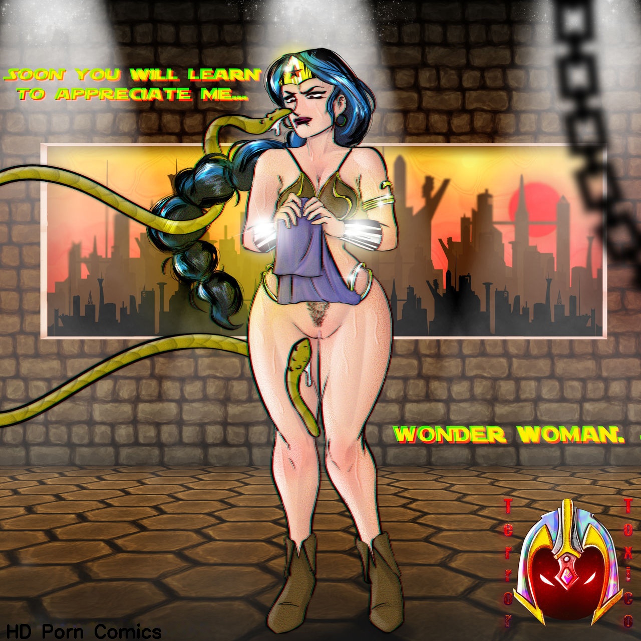 Wonder Woman X Jabba The Hutt comic porn - HD Porn Comics