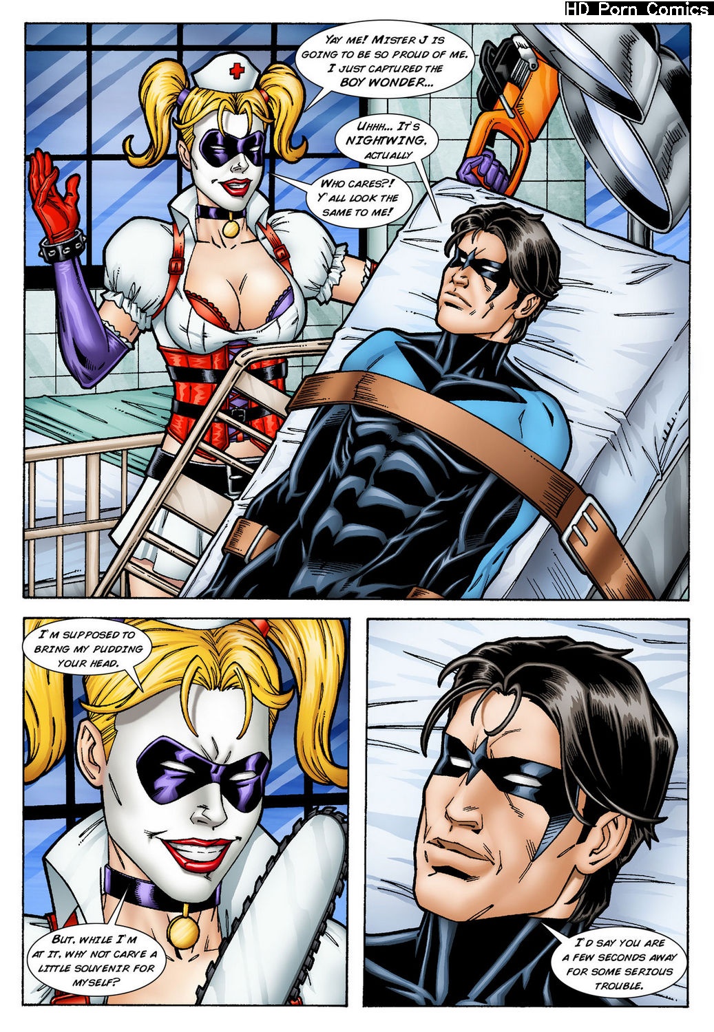 Batman And Nightwing Discipline Harley Quinn comic porn â€“ HD Porn Comics