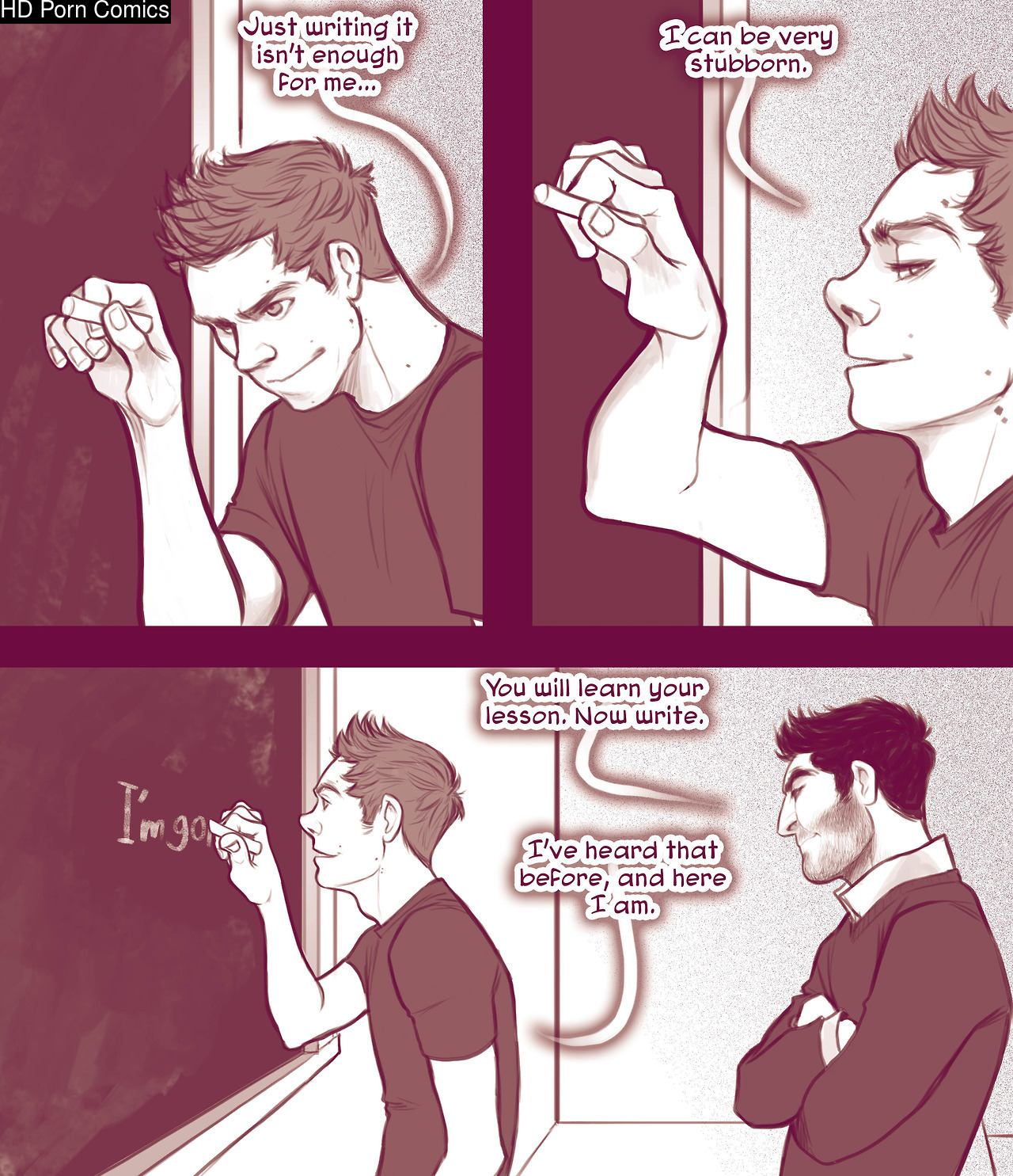 Teachers and student gay porn comic